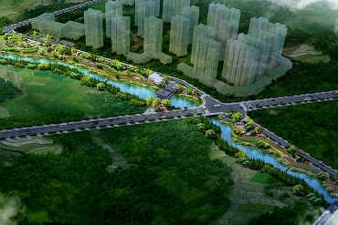 米易滨河长廊景观设计效果图